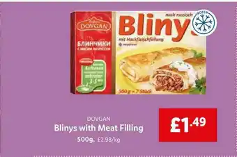 Lidl Dovgan Blinys With Meat Filling 500g offer