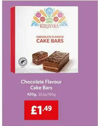 Lidl Chocolate Flavour Cake Bars 420g offer