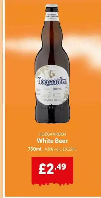 Lidl Hoegaarden White Beer 750ml offer