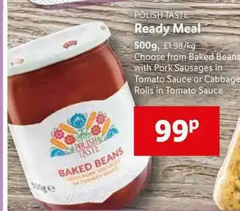 Lidl Polish Taste Ready Meal 500g Baked Beans With Pork Sausages In Tomato Sauce Or Cabbage Rolls In Tomato Sauce offer