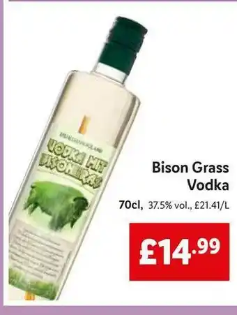 Lidl Bison Grass Vodka 70cl offer