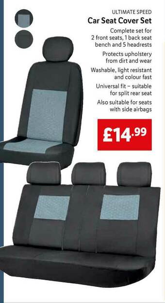 Lidl Ultimate Speed Car Seat Cover Set offer