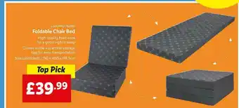 Lidl Livarno Home Foldable Chair Bed offer