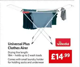 Lidl Universal Plus Clothes Airer offer
