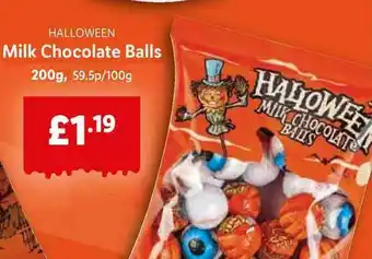 Lidl Halloween Milk Chocolate Balls 200g offer
