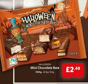 Lidl Halloween Mini Chocolate Bars 500g offer
