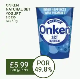 Bestway ONKEN NATURAL SET YOGURT offer