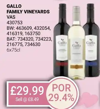 Bestway GALLO FAMILY VINEYARDS VAS offer