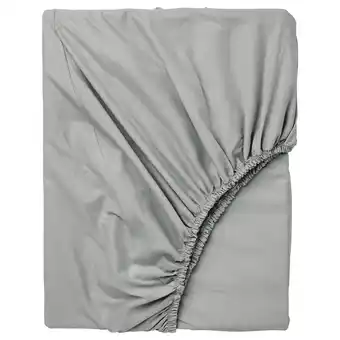 IKEA Dvala Fitted sheet, light grey, Super king offer