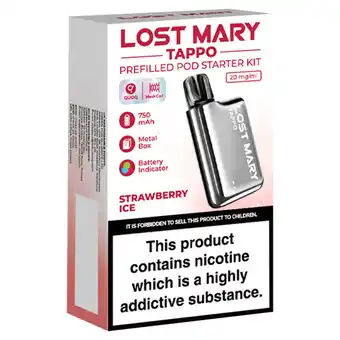 Asda Lost Mary Prefilled Pod Starter Kit Strawberry Ice offer