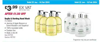 Costco Baylis & Harding Hand Wash offer