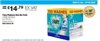 Costco Fairy Platinum Non-Bio Pods offer