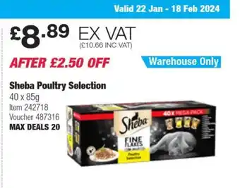 Costco Sheba Poultry Selection offer