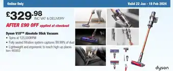 Costco Dyson V10TM Absolute Stick Vacuum offer
