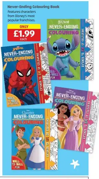 Aldi Never-Ending Colouring Book offer
