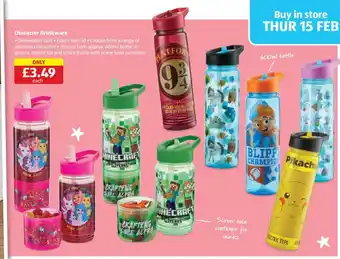 Aldi Character Drinkware offer