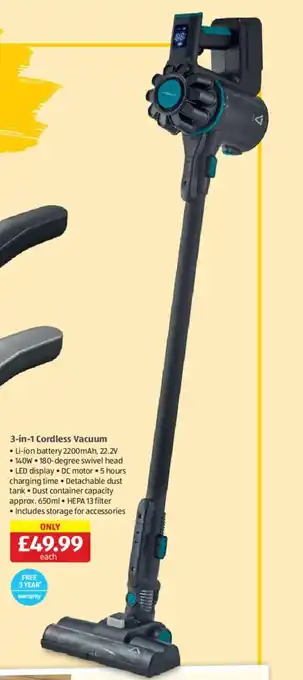 Aldi 3-in-1 Cordless Vacuum offer