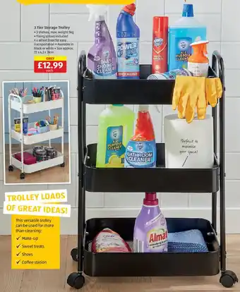 Aldi 3 Tier Storage Trolley offer