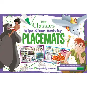 Asda Igloo Books Disney Classics Wipe-Clean Activity Placemats offer