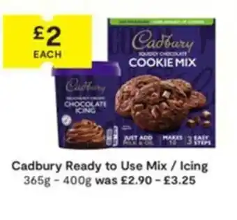 SuperValu Cadbury Ready to Use Mix / Icing 365g - 400g offer