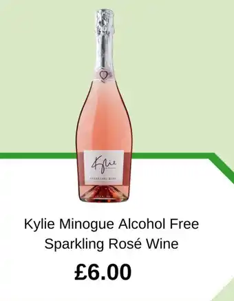 Asda Kylie Minogue Alcohol Free Sparkling Rosé Wine offer