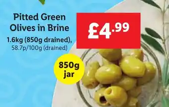 Lidl Pitted Green Olives in Brine offer