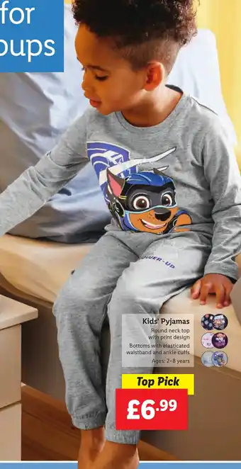 Lidl Kids' Pyjamas offer