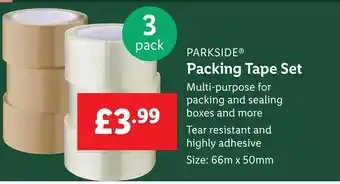 Lidl Packing Tape Set offer