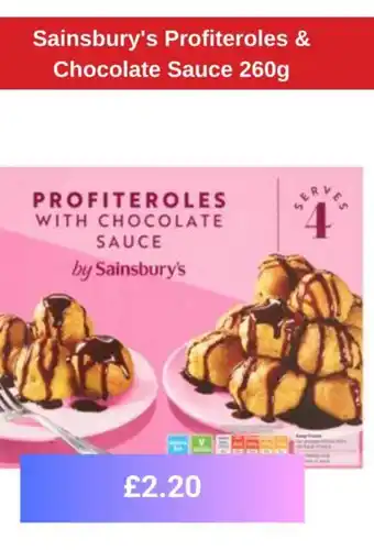 Sainsbury's Sainsbury's Profiteroles & Chocolate Sauce 260g offer