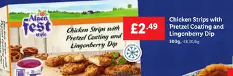 Lidl Chicken Strips with Pretzel Coating and Lingonberry Dip offer