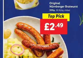 Lidl Original Nürnberger Bratwurst offer