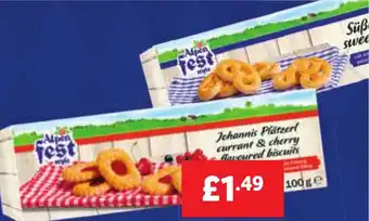Lidl Sweet Pretzels / Currant & Cherry Flavoured Biscuits offer