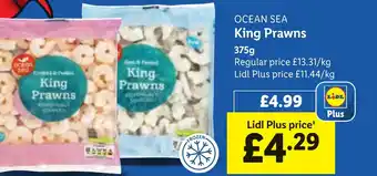 Lidl OCEAN SEA King Prawns offer
