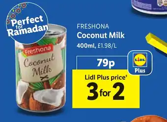 Lidl FRESHONA Coconut Milk offer