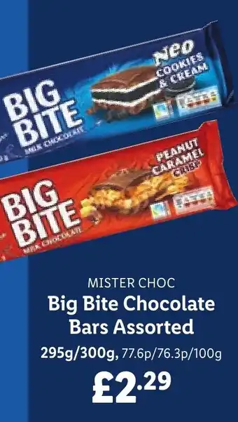 Lidl MISTER CHOC Big Bite Chocolate Bars Assorted offer