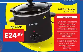 Lidl 3.5L Slow Cooker offer