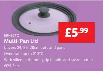 Lidl ERNESTO Multi-Pan Lid offer