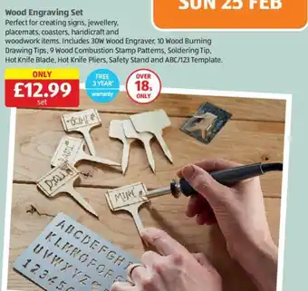 Aldi Wood Engraving Set offer