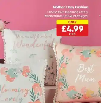 Aldi Mother's Day Cushion offer