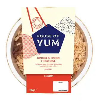 Asda House of Yum by ASDA Ginger & Onion Fried Rice 270g offer