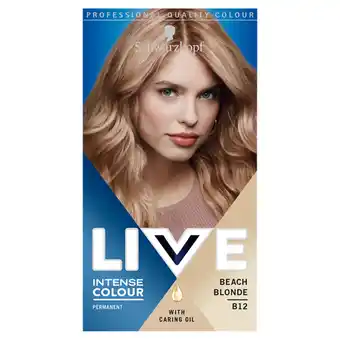 Asda Schwarzkopf Live Intense Colour Permanent Beach Blonde B12 offer