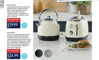 Aldi Retro Toaster Or Retro Kettle offer