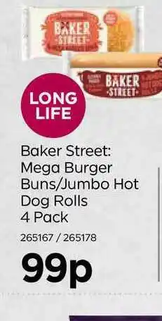 Bestway Baker Street: Mega Burger Buns-Jumbo Hot Dog Rolls 4 Pack offer
