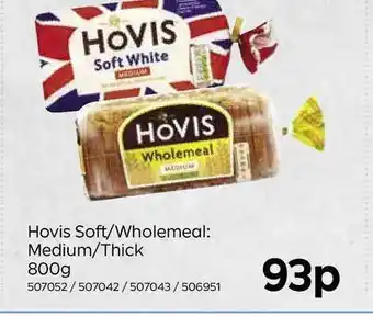 Bestway Hovis Soft-Wholemeal: Medium-Thick 800g offer