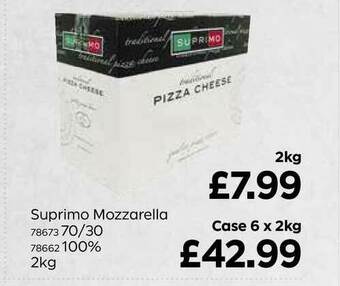 Suprimo Mozzarella 70-30, 100% 2Kg