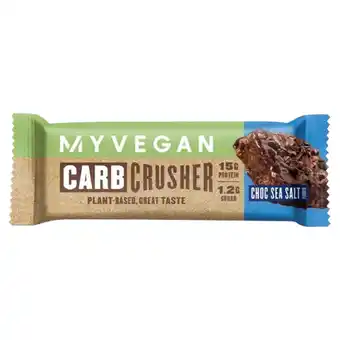 Asda MyVegan Carb Crusher Protein Bar Choc Sea Salt Flavour offer