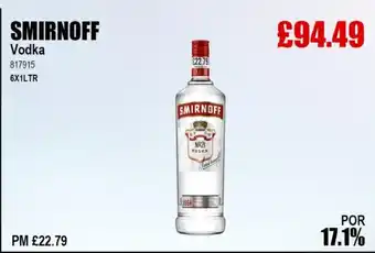 Bestway SMIRNOFF Vodka offer