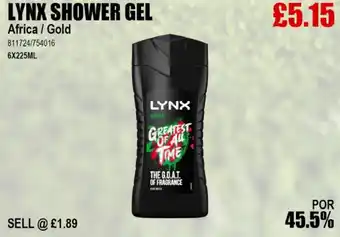 Bestway LYNX SHOWER GEL Africa / Gold offer