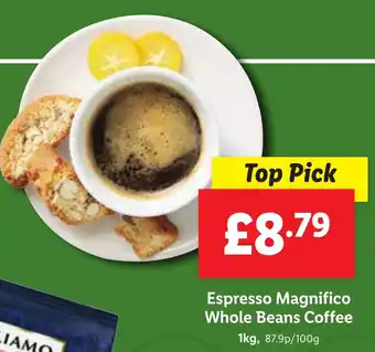 Lidl Espresso Magnifico Whole Beans Coffee 1kg offer