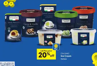 Lidl ITALIAMO Ice Cream Various offer
